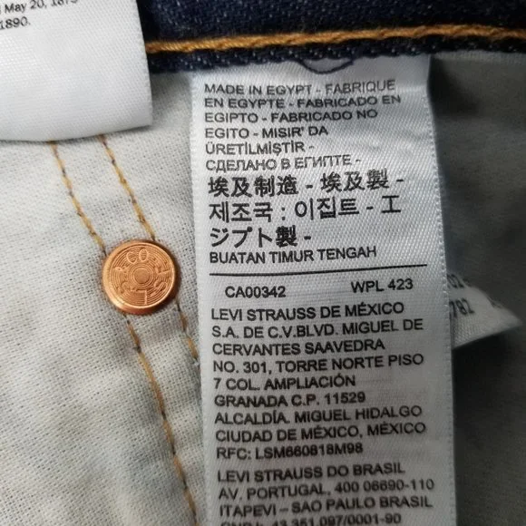 Levis 501 Mens Jeans Blue Straight Button 34X27 FINAL PRICE!!! - Picture 8 of 10